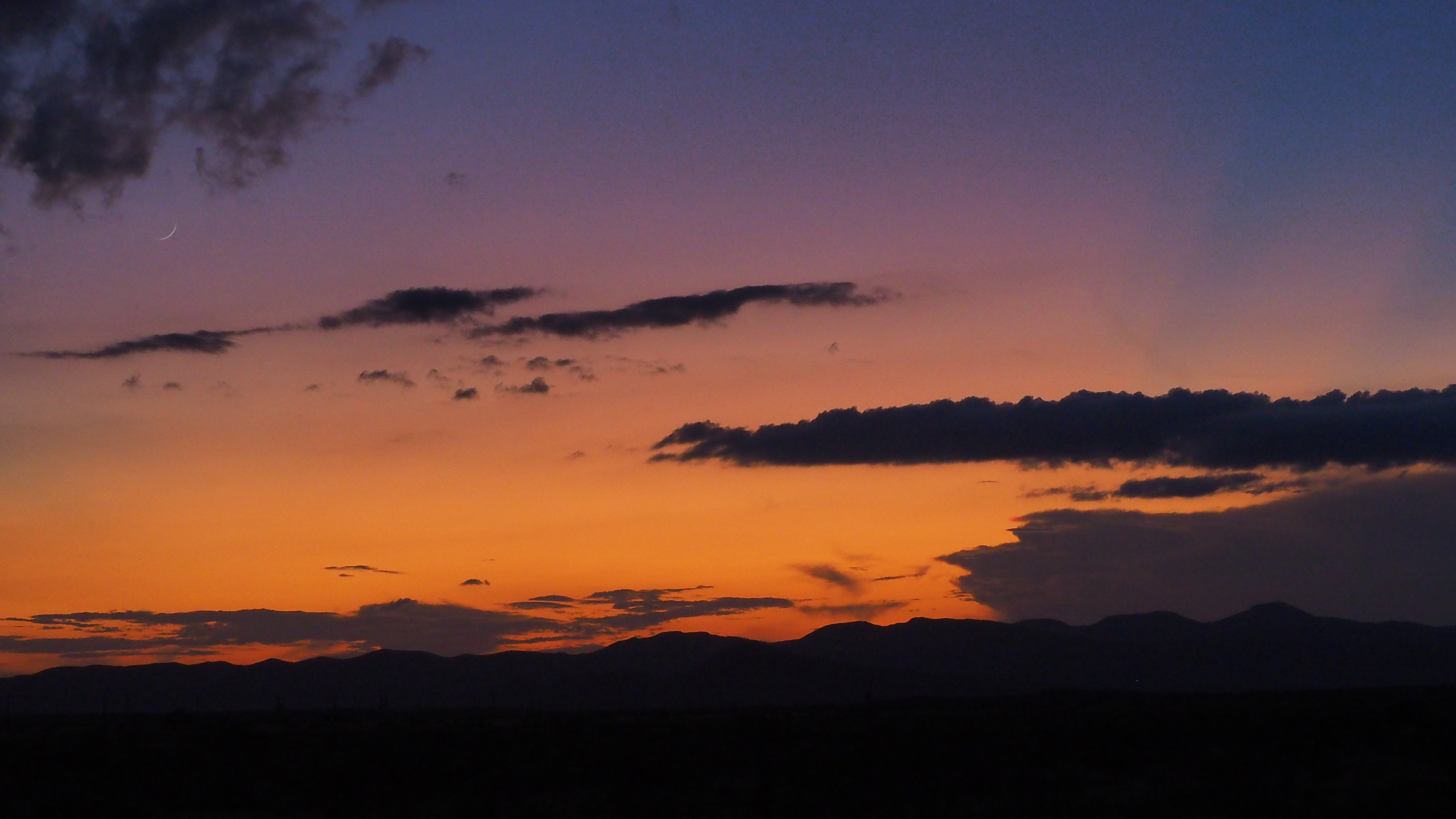 We saw the last embers of daylight die,