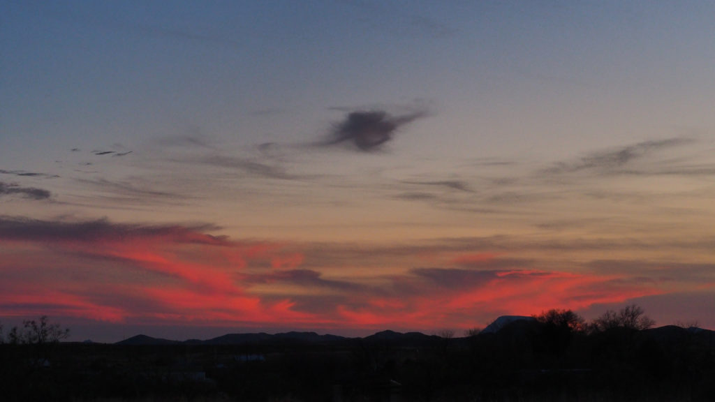 and the stars blazed—if the evening wasn’t cloudy—