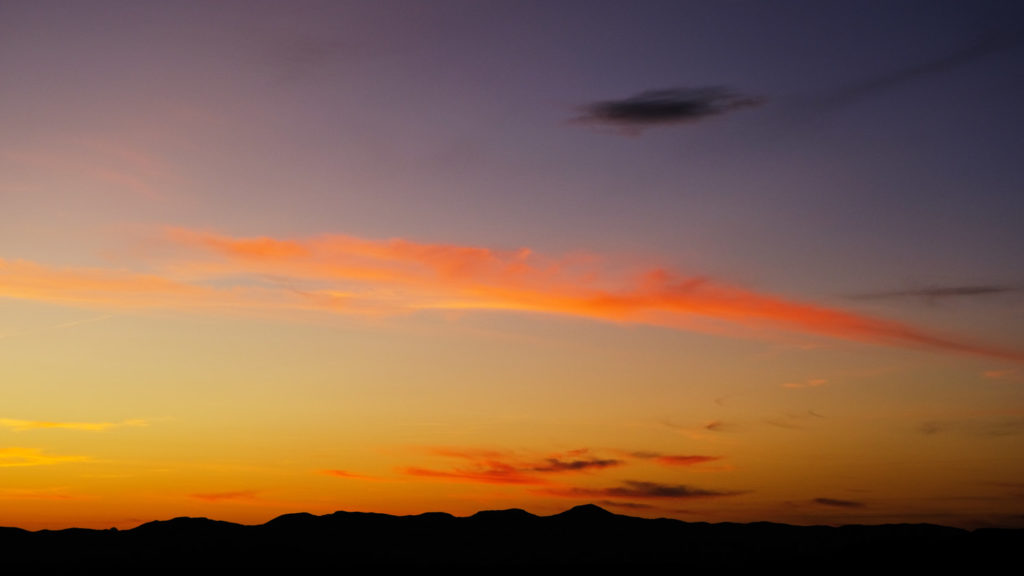 a desk where the bluest air