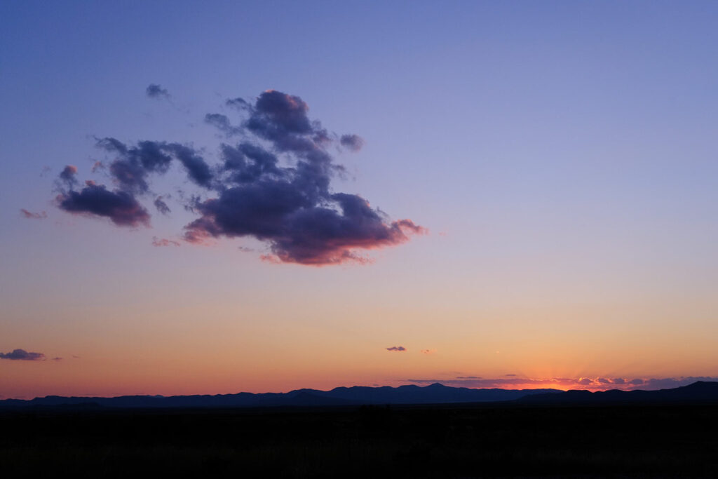 continues here in the desert while