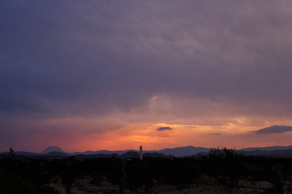 a few clouds