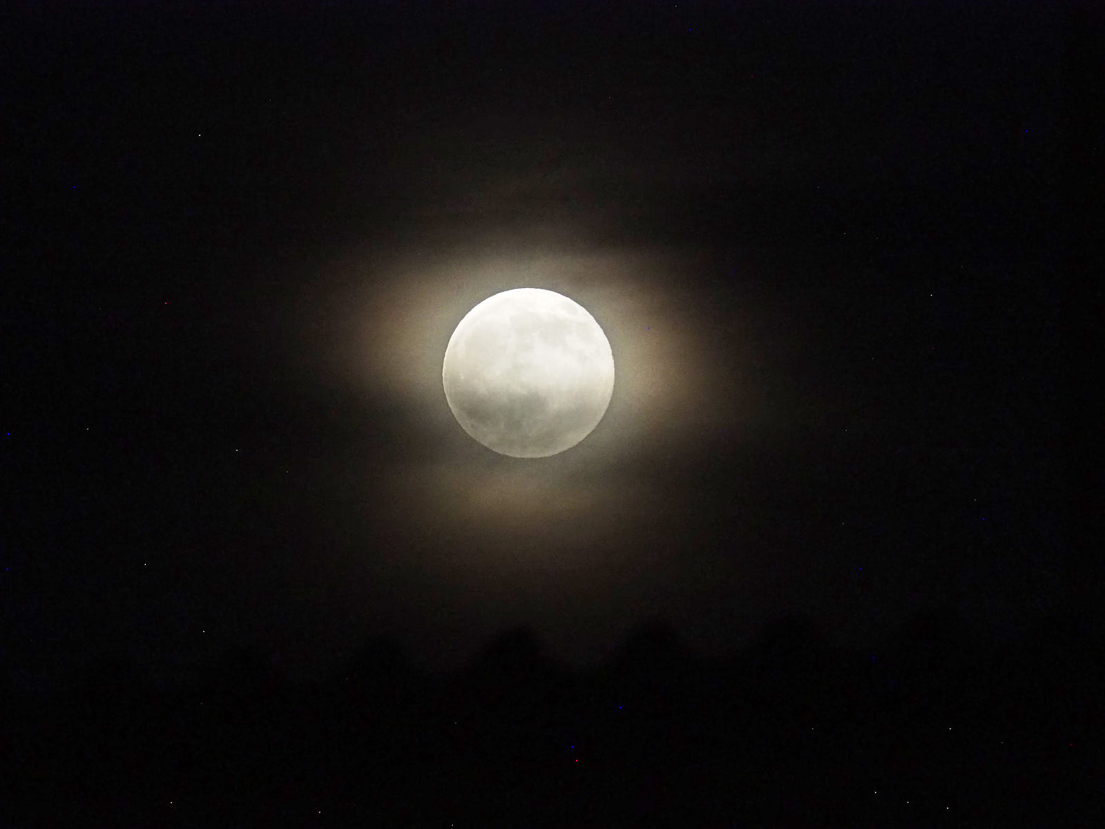 stars around the beautiful moon
